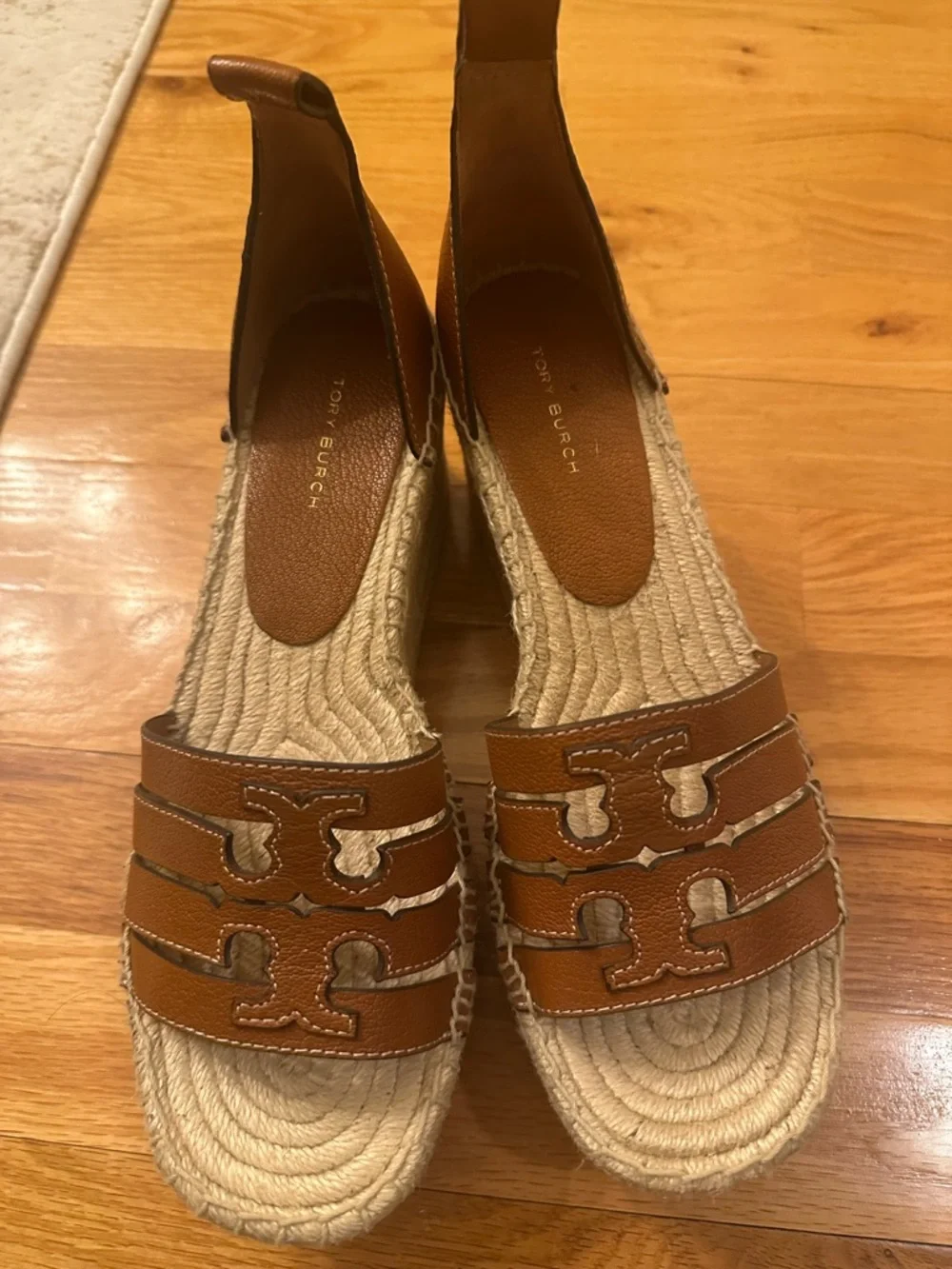 Tory Burch Tan Leather Espadrille High platform - Picture 5 of 6